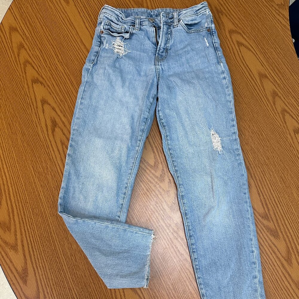 ✨ Old Navy O.G. Straight High-Rise Distressed Jeans - Light Wash